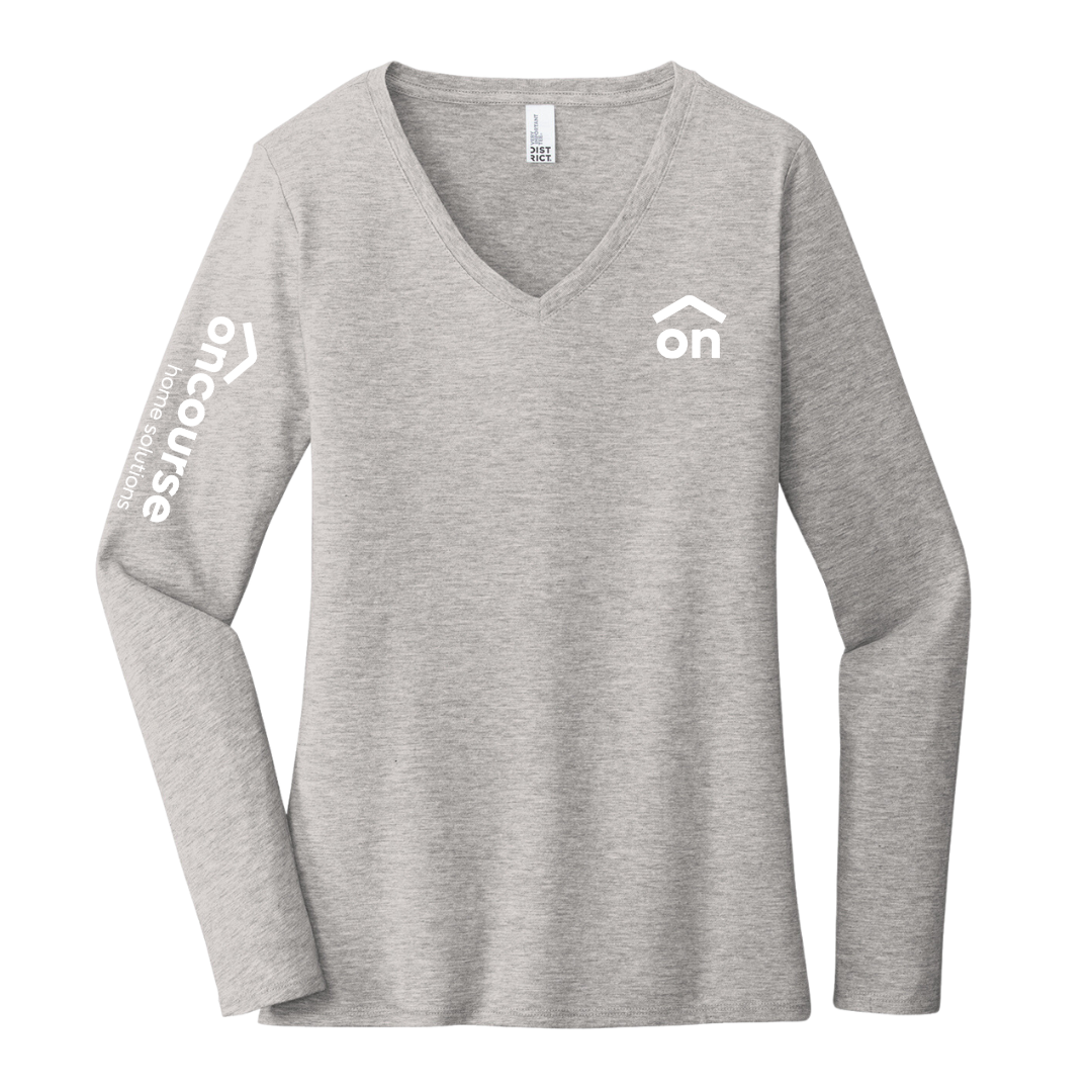 Custom Women's District Women’s Very Important Long Sleeve V-Neck Tee