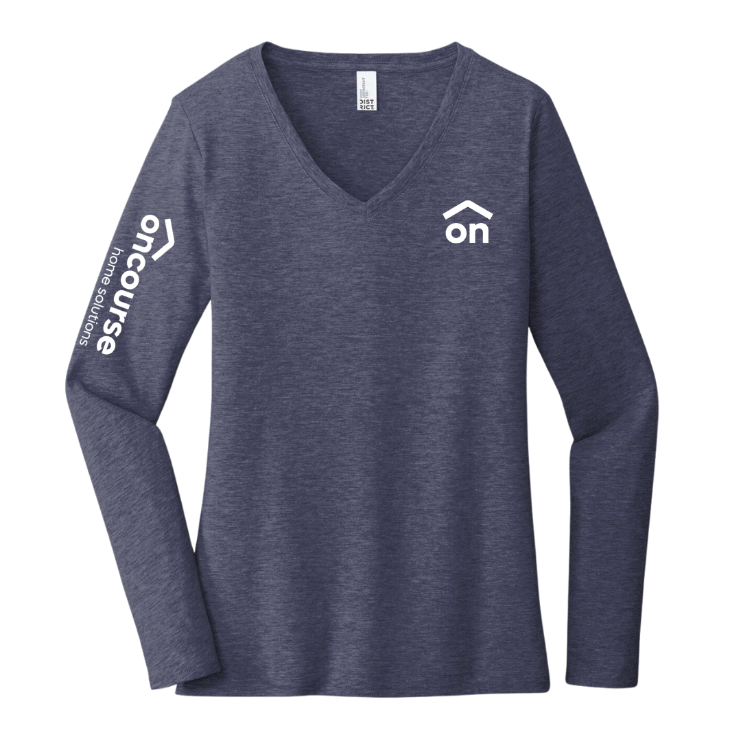 Custom Women's District Women’s Very Important Long Sleeve V-Neck Tee